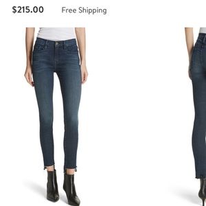 FRAME Le Skinny de Jeanne Raw Stagger Hem Jeans